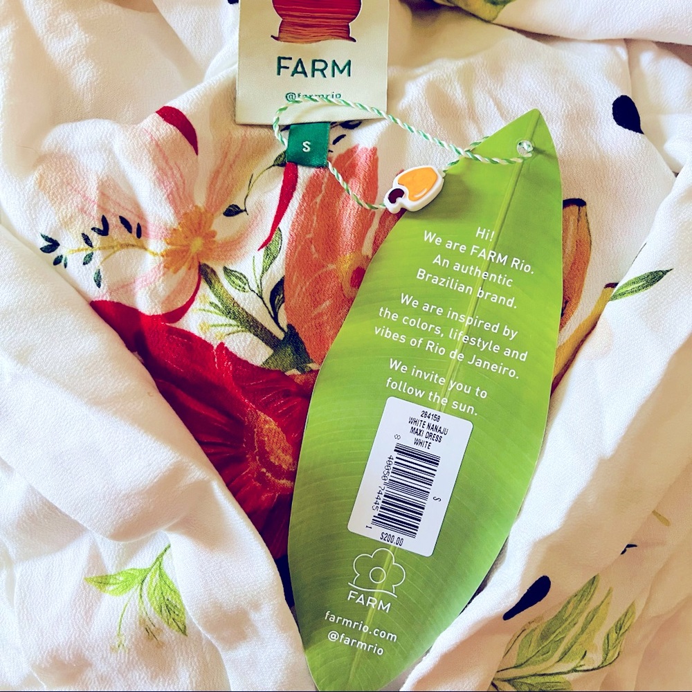 FARM Rio NWT Nanaju Maxi Dress in White - Picture 2 of 15